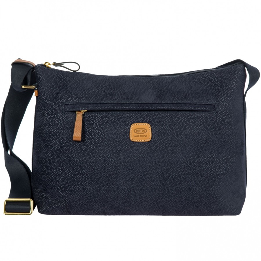 Sacs Pour Dames LES BRIC | Bric'S Life Sac A Bandouliere En Tissu Anti-Taches, Couleur Bleu Marine, Fabrique En Italie Blf05801.396