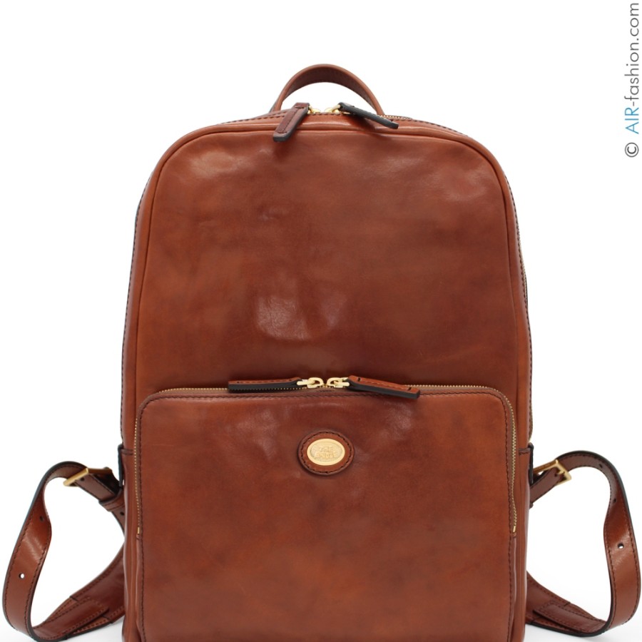 Sacs Pour Hommes Le pont | Grand Sac A Dos De Style Vintage Pour Hommes The Bridge, En Cuir Toscan, Fabrique En Italie 06481001