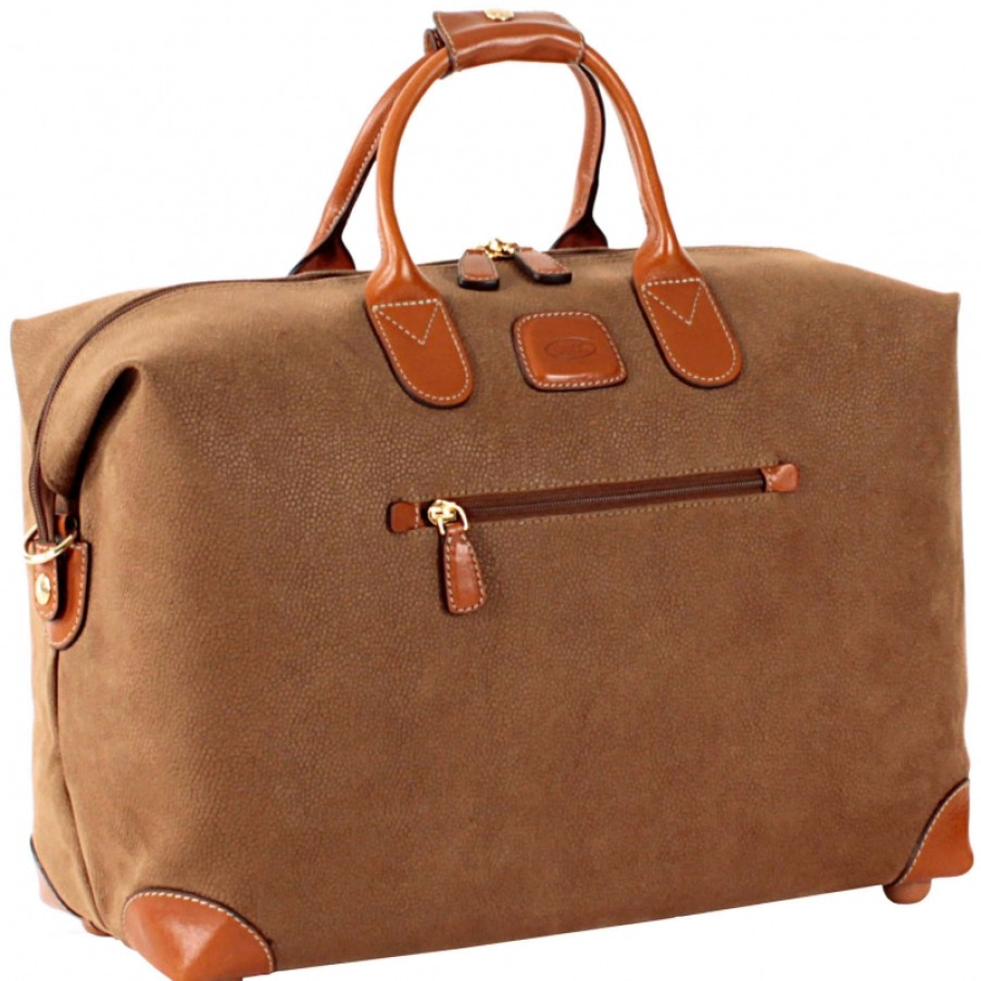 Bagages : Sacs De Voyage Et Valises LES BRIC | Bric'S Life Sac De Voyage Weekend En Tissu Resistant & Cuir Moyen, Renna Blf20203.216