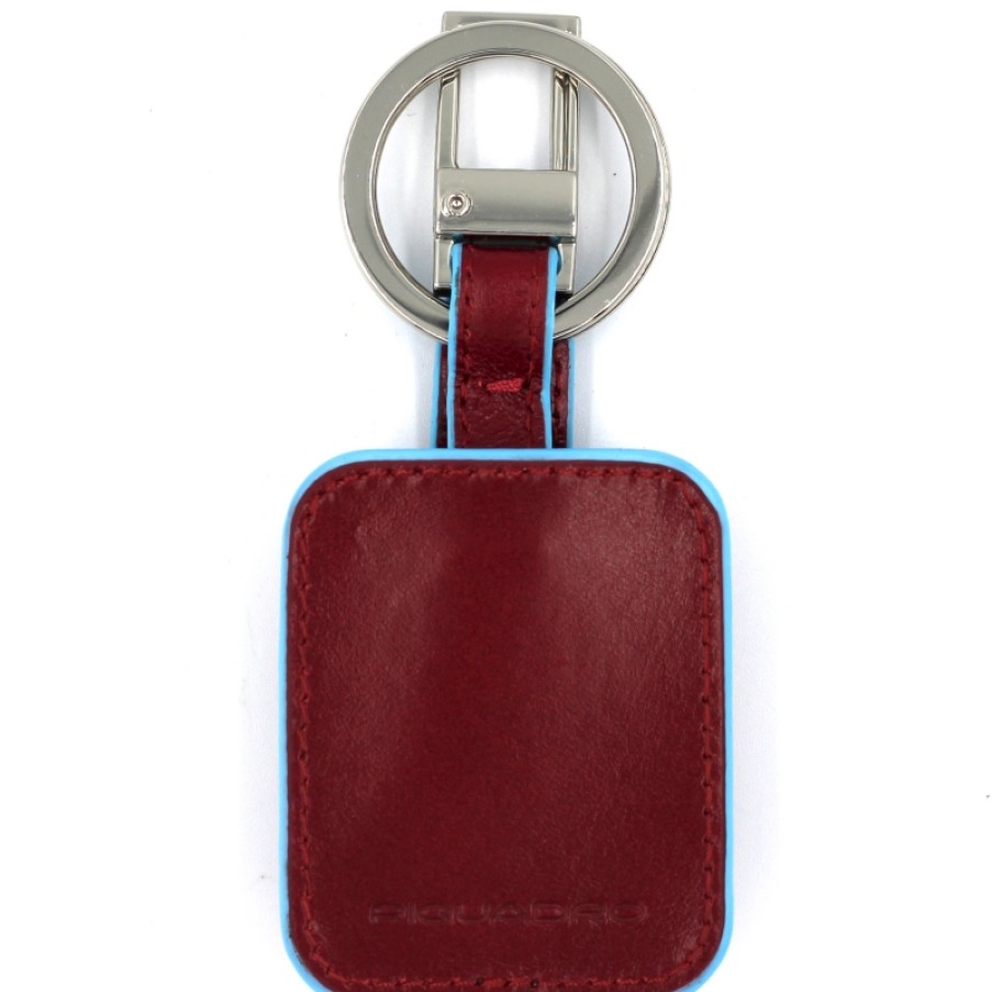 Accessoires Pour Hommes PIQUADRO | Piquadro Porte-Cles En Cuir Rouge Avec Dispositif D'Alarme Interieur Connequ Ac3954B2-Tr