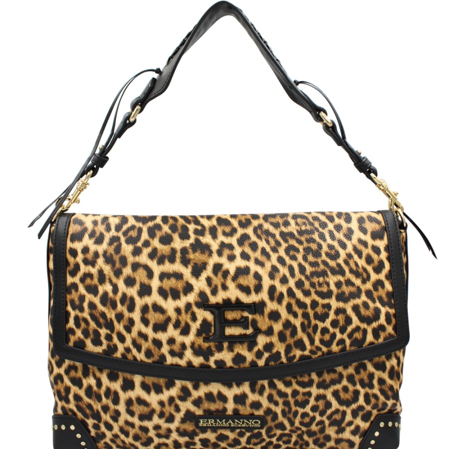 Sacs Pour Dames ERMANNO Ermanno Scervino | Ermanno Ermanno Scervino Sac Messager Pour Femme Avec Motif Leopard A Pois 12401274