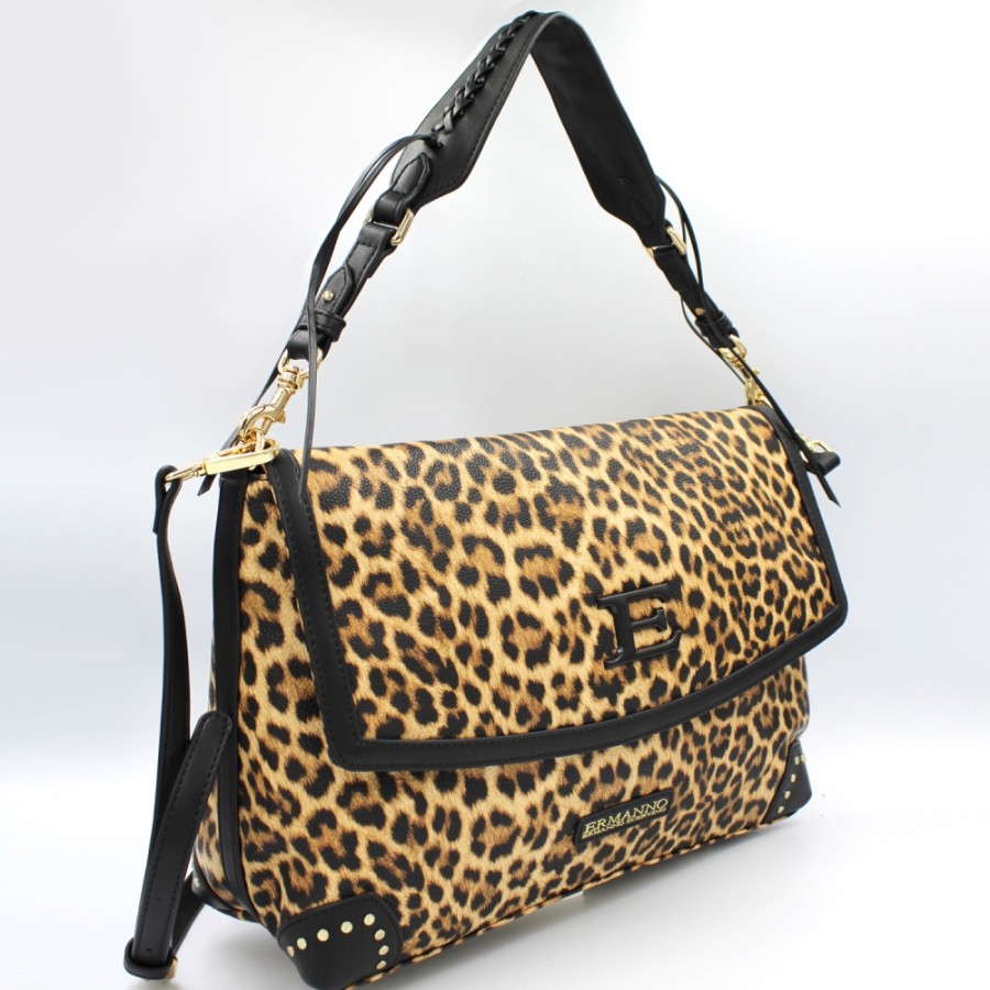 Sacs Pour Dames ERMANNO Ermanno Scervino | Ermanno Ermanno Scervino Sac Messager Pour Femme Avec Motif Leopard A Pois 12401274