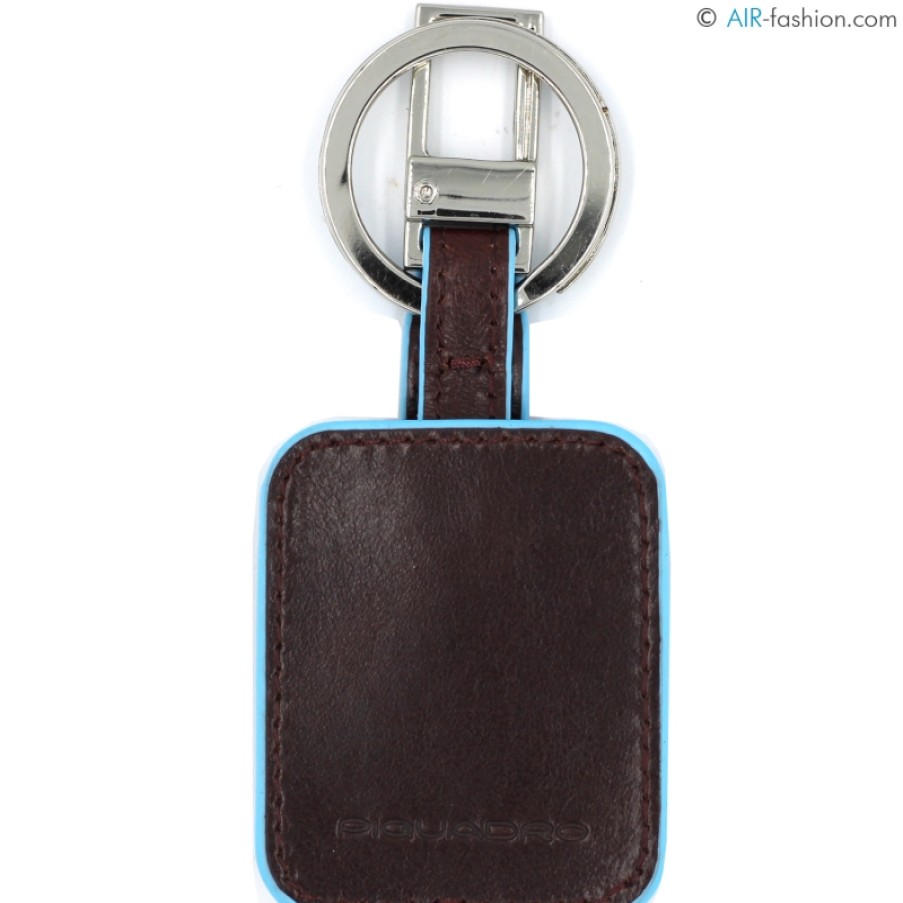 Accessoires Pour Hommes PIQUADRO | Piquadro Porte-Cles En Cuir Marron Avec Dispositif D'Alarme Interieur Ac3954B2-T-Mo