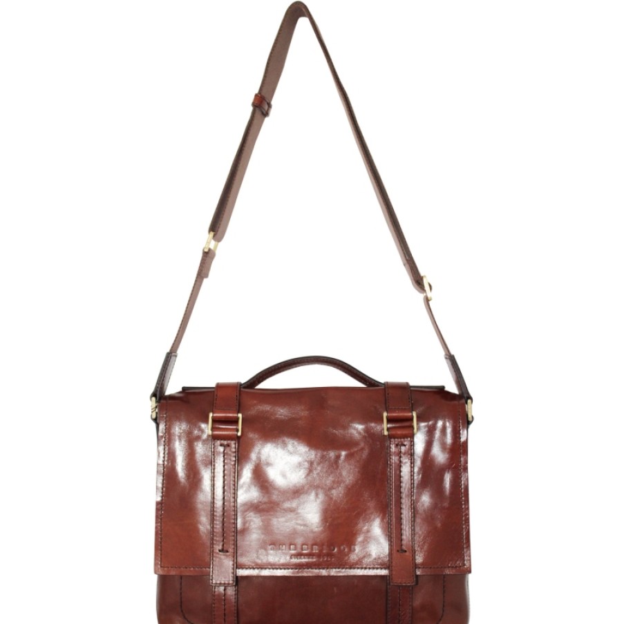 Sacs Pour Hommes LE PONT | The Bridge Sac Messenger En Style Vintage En Cuir Toscan Au Tannage Vegetal 06423901