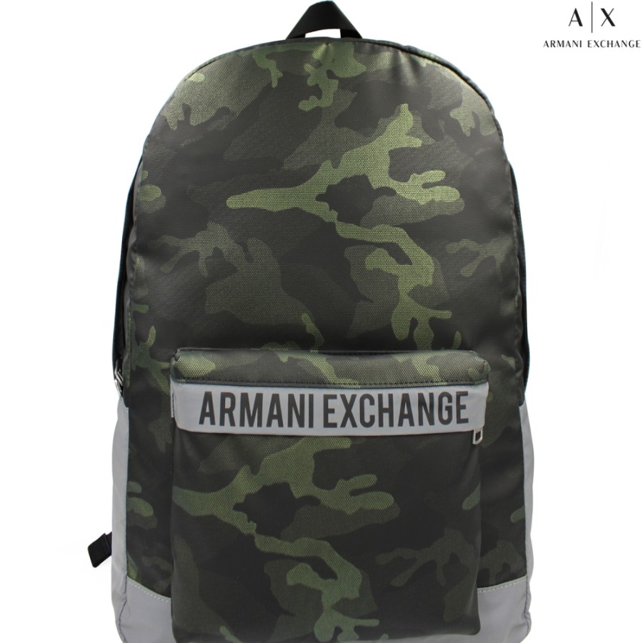 Sacs Pour Hommes échange Armani | Armani Exchange Sac A Dos Pour Homme, Couleur Kaki Militaire, Grande Dimension 952283-0A834-Vert