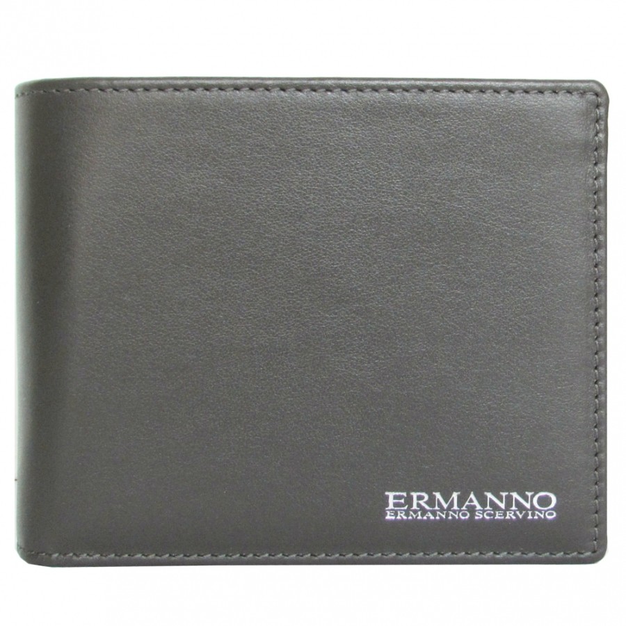 Accessoires Pour Hommes ERMANNO Ermanno Scervino | Ermanno Ermanno Scervino Portefeuille En Cuir Gris Italien Pour Homme 12600032A