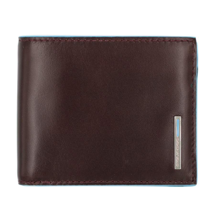 Accessoires Pour Hommes PIQUADRO | Piquadro Portefeuille Homme En Cuir Marron Avec Poche A Monnaie Et Protection Rfid Pu4188B2R/Mo