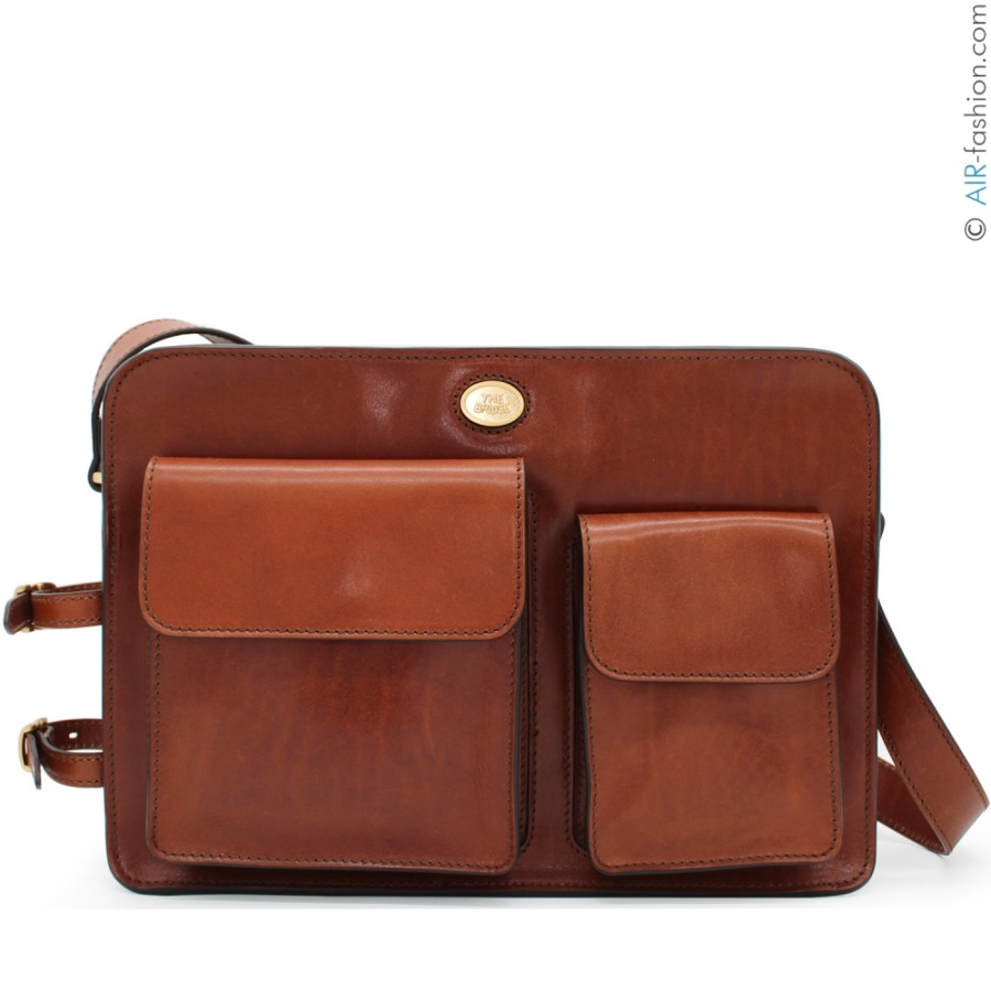 Sacs Pour Hommes Le pont | Sac De Journaliste De Style Retro The Bridge, En Cuir Toscan, Fabrique En Italie 05440901