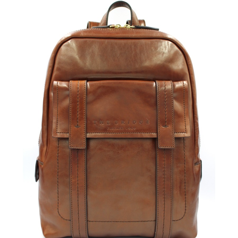 Sacs Pour Hommes LE PONT | The Bridge Sac A Dos De Style Vintage En Cuir Toscan Veritable Fabrique En Italie 06421901