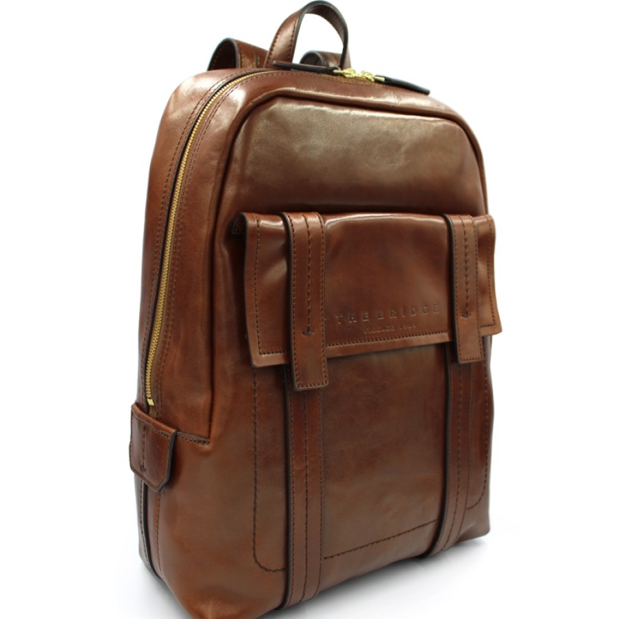 Sacs Pour Hommes LE PONT | The Bridge Sac A Dos De Style Vintage En Cuir Toscan Veritable Fabrique En Italie 06421901