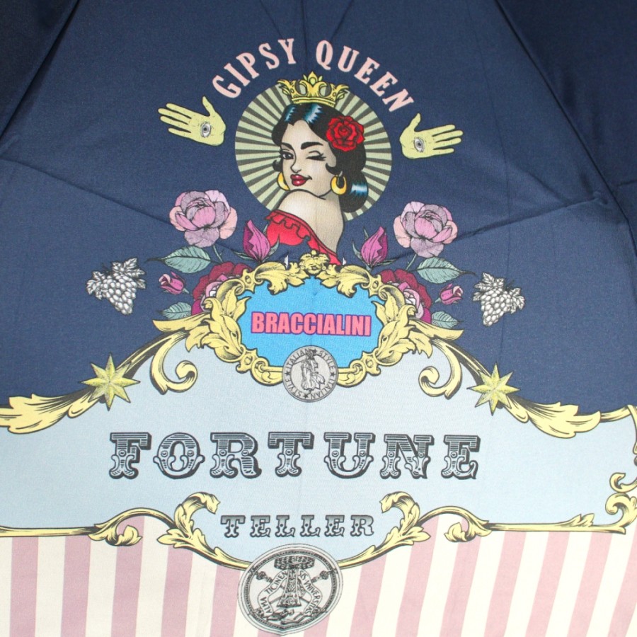 Accessoires Pour Dames Braccialini | Braccialini Parapluie Pliant Pour Femme Avec Motif Fantaisie Fortune Teller Bc858-Fortune-Teller