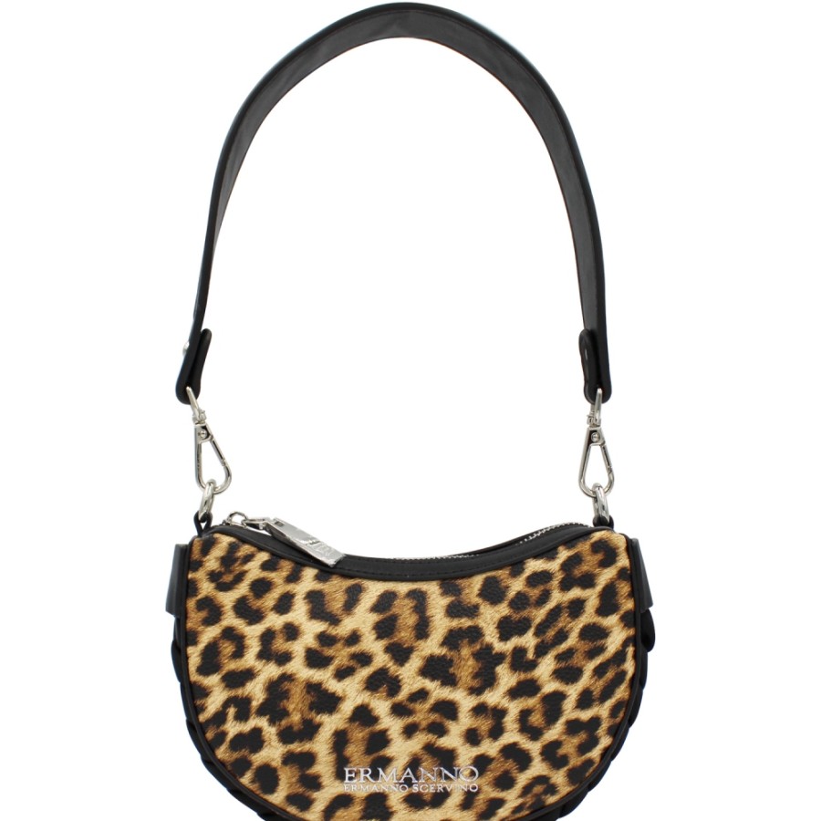 Sacs Pour Dames ERMANNO Ermanno Scervino | Ermanno Ermanno Scervino Mini Sac A Bandouliere Avec Motif Leopard A Pois 12401287