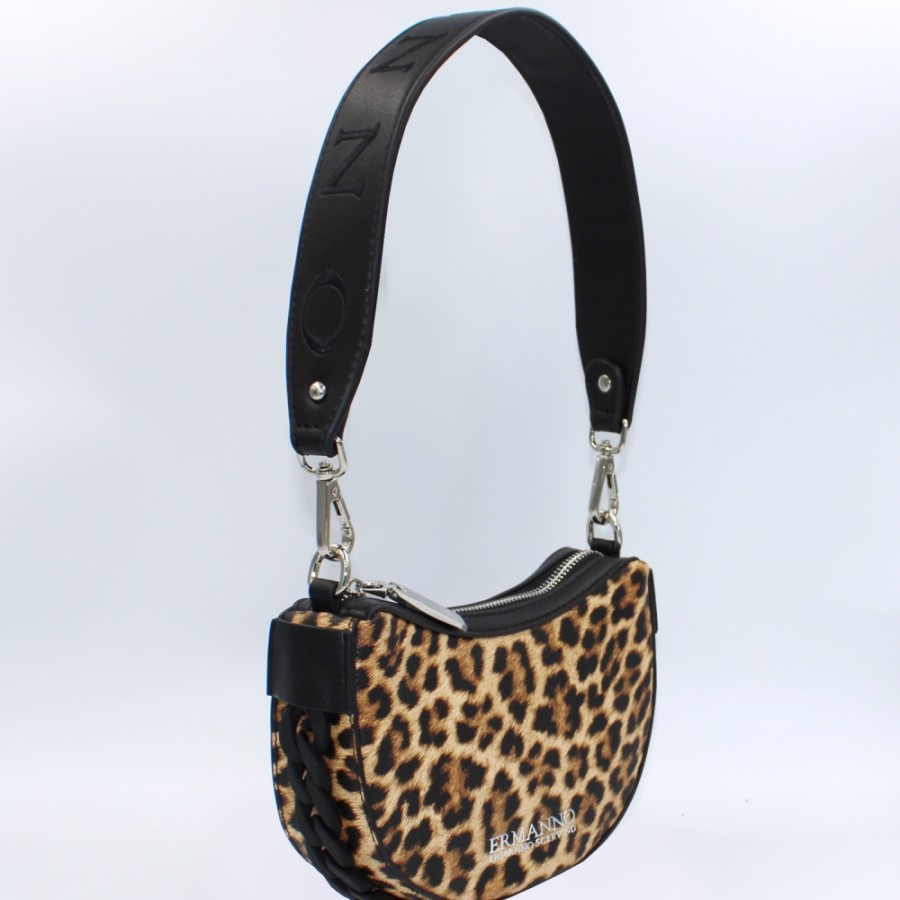 Sacs Pour Dames ERMANNO Ermanno Scervino | Ermanno Ermanno Scervino Mini Sac A Bandouliere Avec Motif Leopard A Pois 12401287