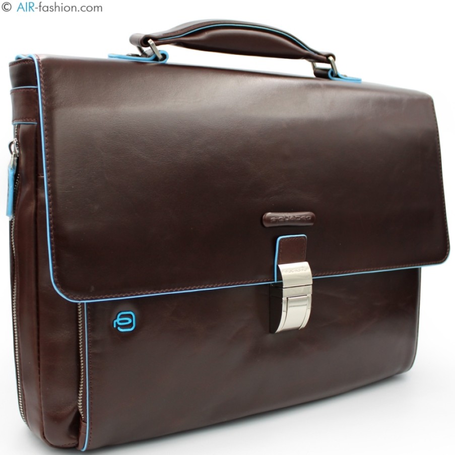 Sacs D'Affaires Piquadro | Piquadro Porte-Documents En Cuir Marron Pour Homme Ca3111B2/Mo