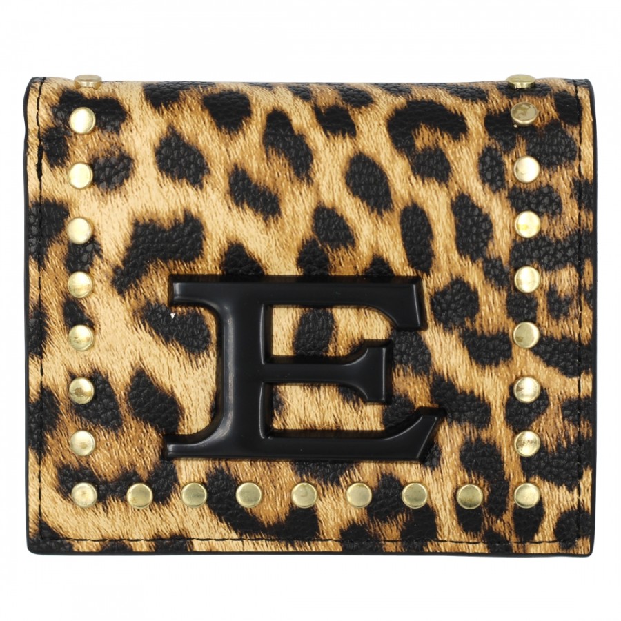 Accessoires Pour Dames ERMANNO Ermanno Scervino | Ermanno Ermanno Scervino Petit Portefeuille Femme Avec Motif Leopard A Pois, Avec Poche Pour La Monnaie 12600273