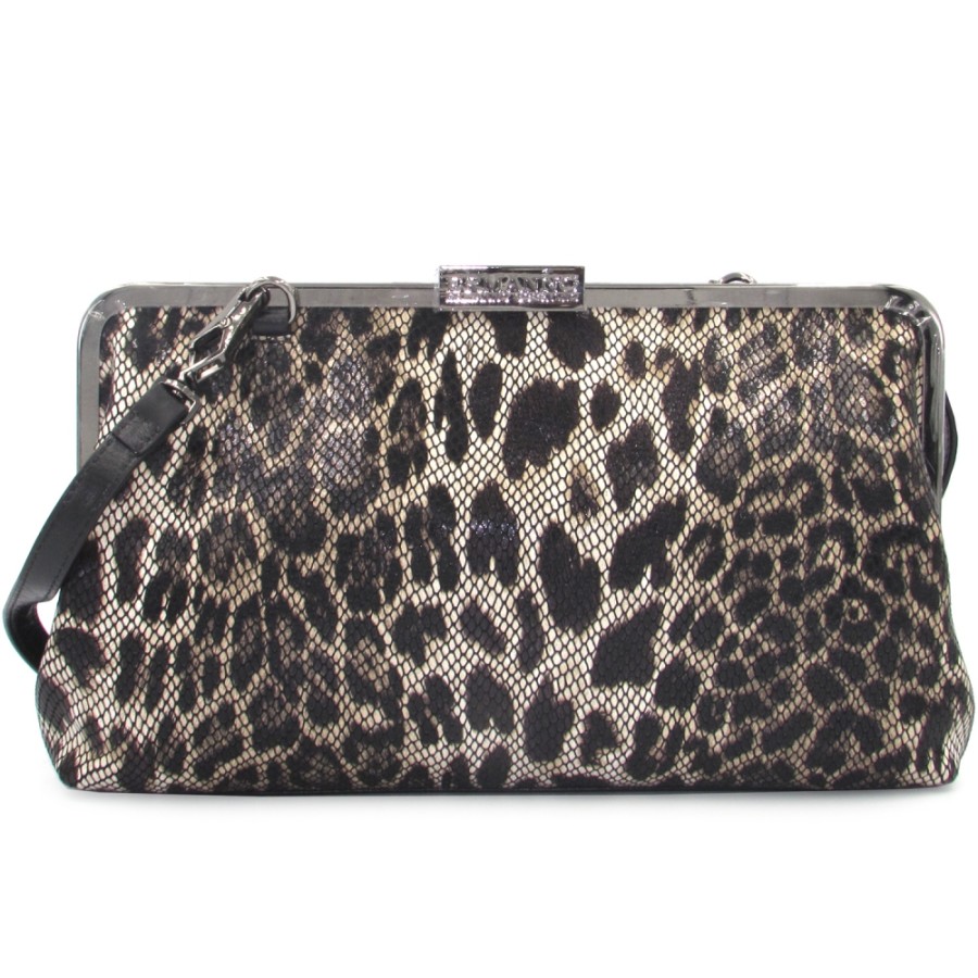 Sacs Pour Dames ERMANNO Ermanno Scervino | Ermanno Ermanno Scervino Pochette A Bandouliere En Cuir De Style Retro Avec Motif Leopard 12400462Leop