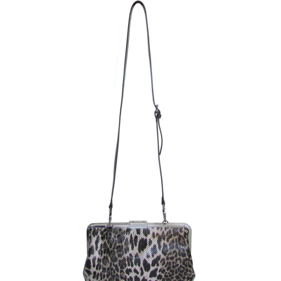 Sacs Pour Dames ERMANNO Ermanno Scervino | Ermanno Ermanno Scervino Pochette A Bandouliere En Cuir De Style Retro Avec Motif Leopard 12400462Leop