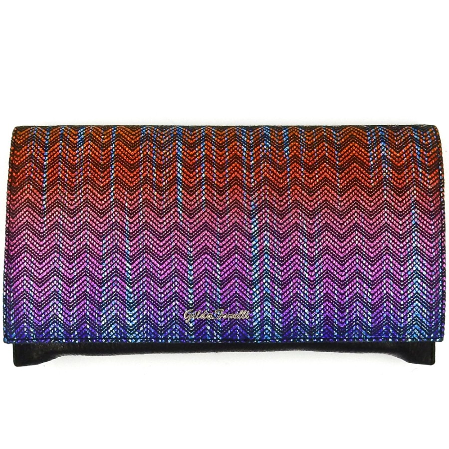 Sacs Pour Dames Gilda Tonelli | Gilda Tonelli Pochette En Cuir De Cerf Et Daim Multicolore Fabriquee En Italie 0344