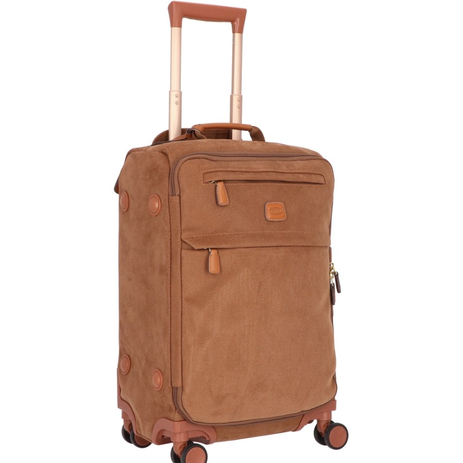 Bagages : Sacs De Voyage Et Valises LES BRIC | Bric'S Life Coffre A Roulettes Lateral Souple, 4 Roues, S 21 Pouces, Couleur Ocre Renna Blf58117.216