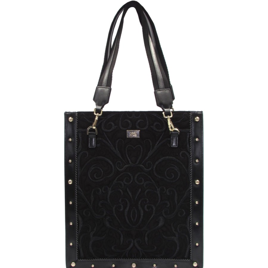 Sacs Pour Dames CLASSE Cavalli | Sac Fourre-Tout Noir Cavalli Class Avec Broderie Ornementale C83Pwcrh0062999