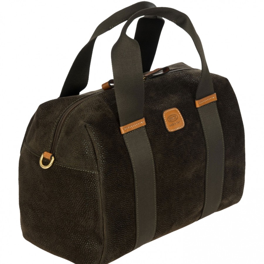 Sacs Pour Dames LES BRIC | Sac Cartable Pour Femme Bric'S Life, En Tissu Resistant De Couleur Olive, Fabrique En Italie Blf05806.378