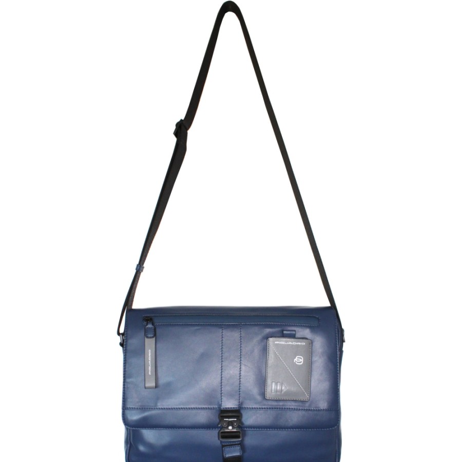 Sacs Pour Hommes PIQUADRO | Piquadro Sac Messager En Cuir Bleu Pour Homme Avec Poches Pour Ordinateur Portable Et Ipad Ca4639W97/Blu