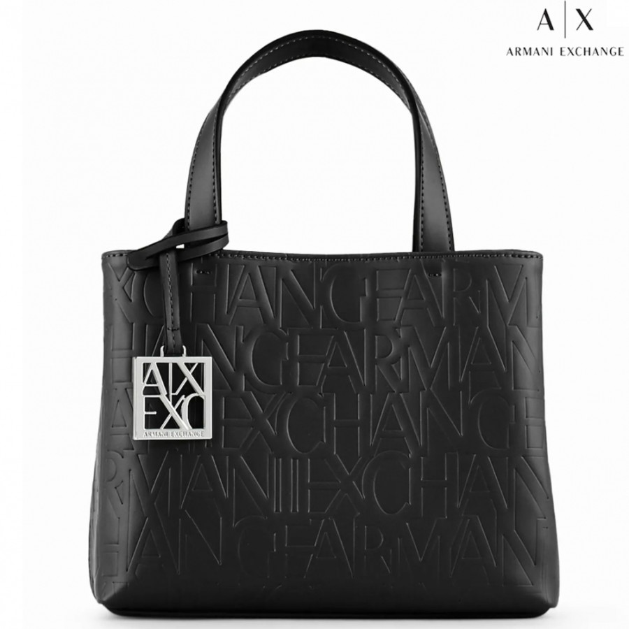 Sacs Pour Dames échange Armani | Armani Exchange Petit Sac Fourre-Tout Avec Logos En Relief, Noir 942647Cc793100020