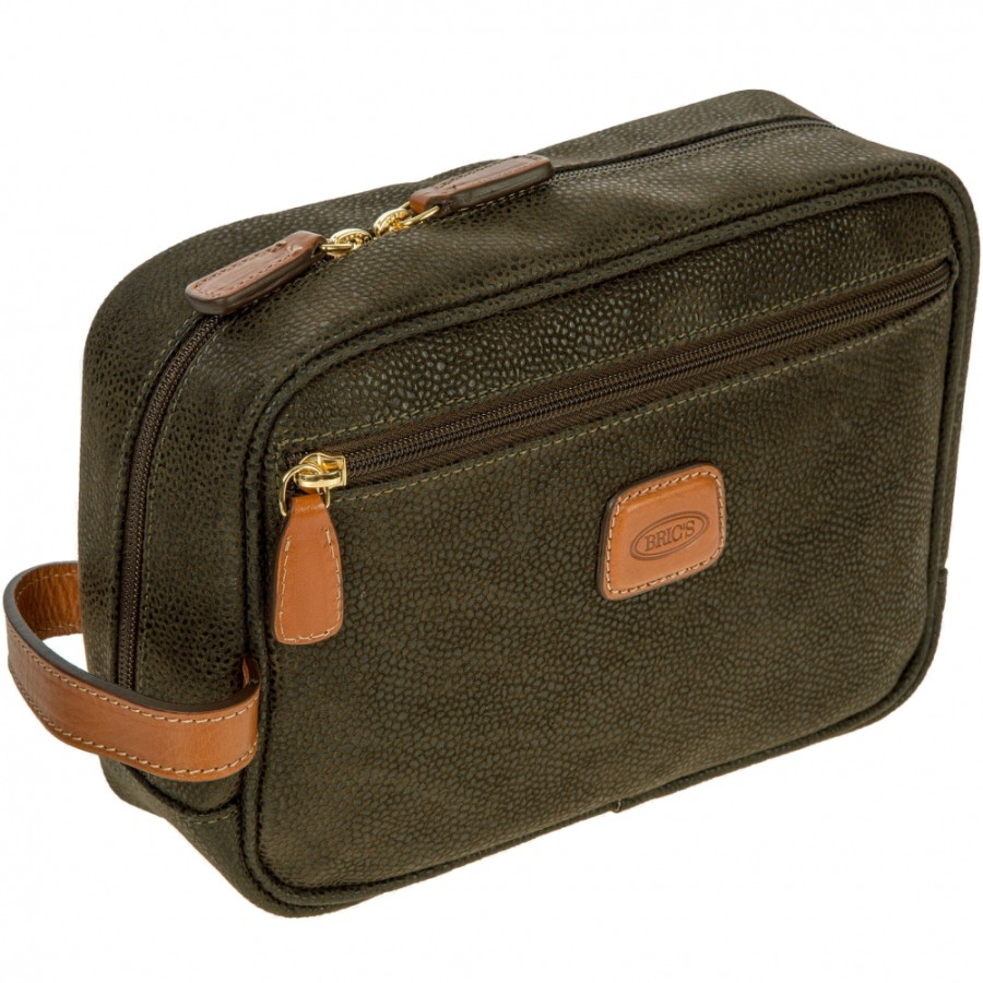 Bagages : Sacs De Voyage Et Valises LES BRIC | Bric'S Life Beauty-Case Trousse A Cosmetiques De Voyage, Couleur Marron Olive Blf00601.378