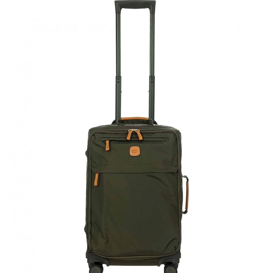 Bagages : Sacs De Voyage Et Valises LES BRIC | Valise Cabine Spinner Bric'S X-Collection En Nylon Vert Olive, Petite 55 Cm / 21,7 Bxl58117.078