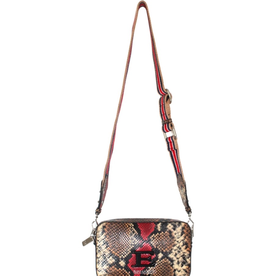 Sacs Pour Dames ERMANNO Ermanno Scervino | Ermanno Ermanno Scervino Sac A Bandouliere / Sac Banane En Cuir Avec Motif Python 12400783