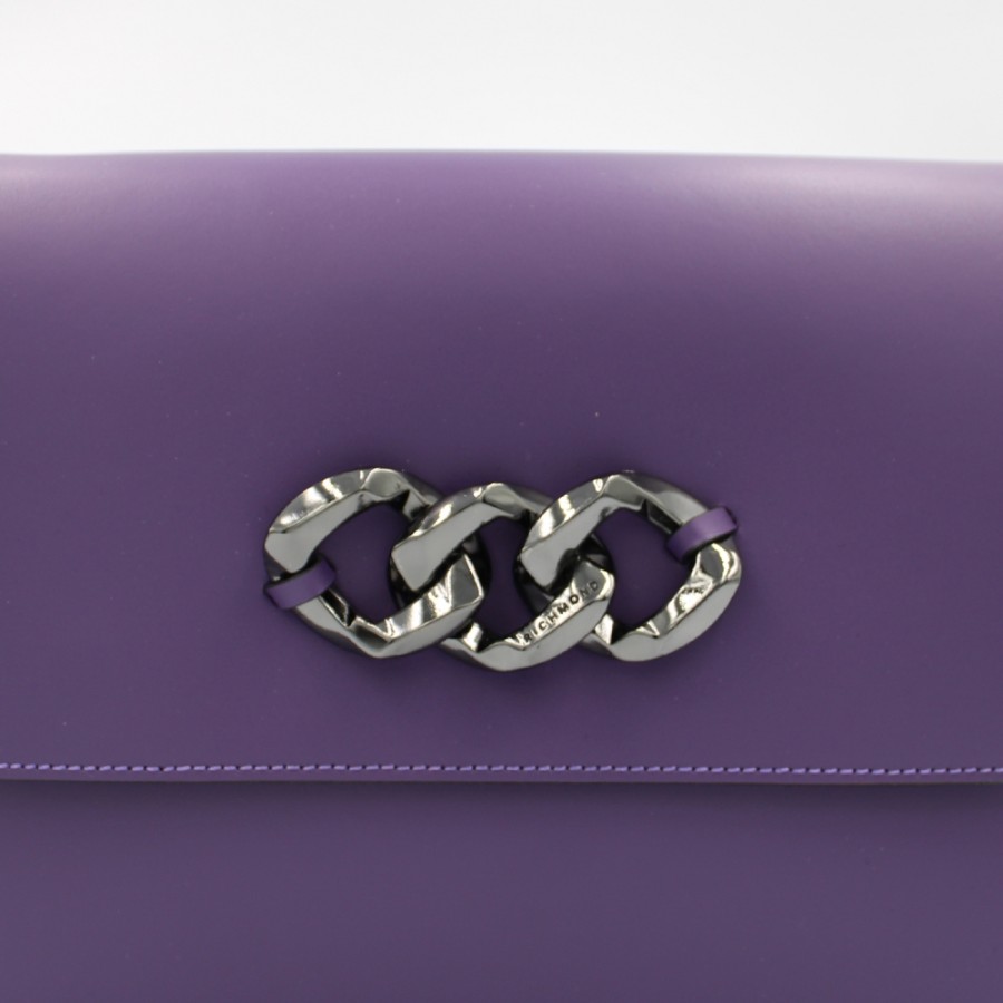 Sacs Pour Dames John Richmond | Sac Messager En Cuir Violet John Richmond Jr-W-1053