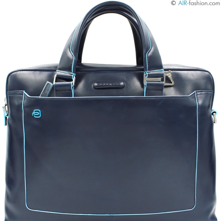 Sacs D'Affaires PIQUADRO | Sac Pour Ordinateur Portable Professionnel En Cuir Bleu Piquadro Pour Hommes Ca3335B2/Blu2