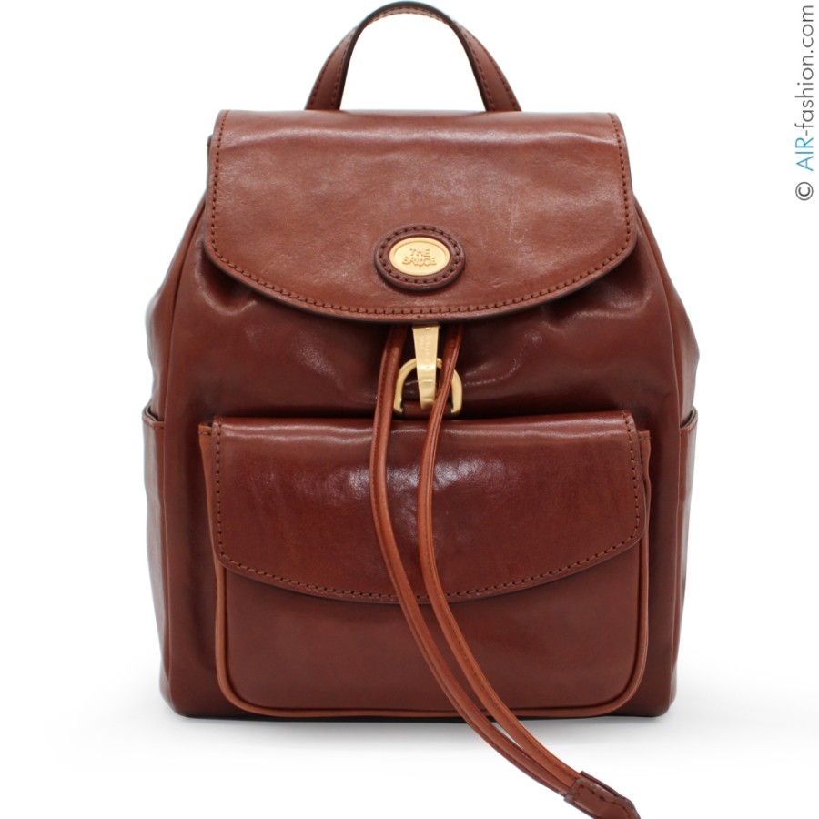 Sacs Pour Dames Le pont | Sac A Dos Pour Femme De Style Retro The Bridge, En Cuir Toscan, Fabrique En Italie 04704201