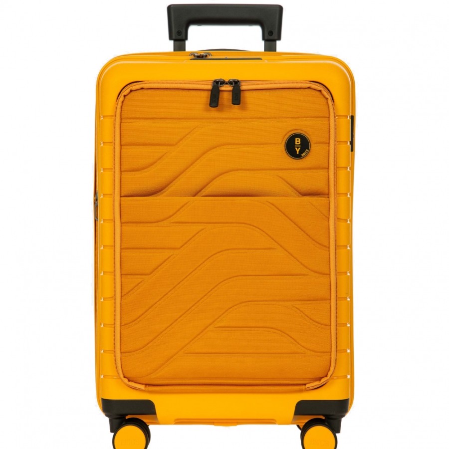 Bagages : Sacs De Voyage Et Valises BRIC'S PAR | Valise A Roulettes Bric'S By Ulisse, Extensible, Avec Poche, Couleur Jaune, S B1Y08428.171