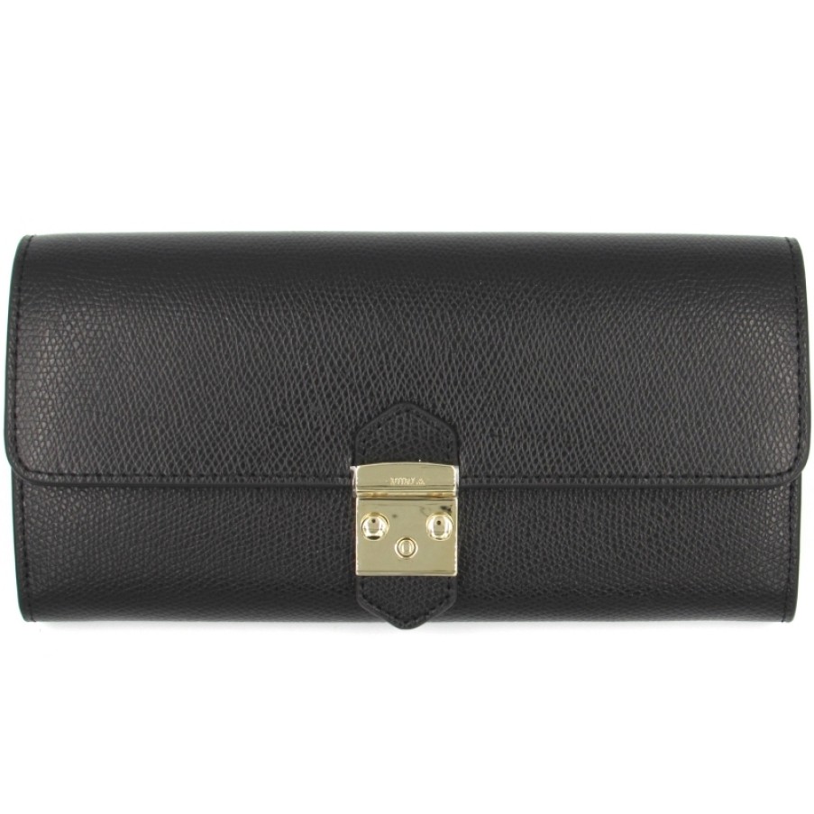 Accessoires Pour Dames FURLA | Furla Metropolis Portefeuille Long En Cuir Noir 0978737