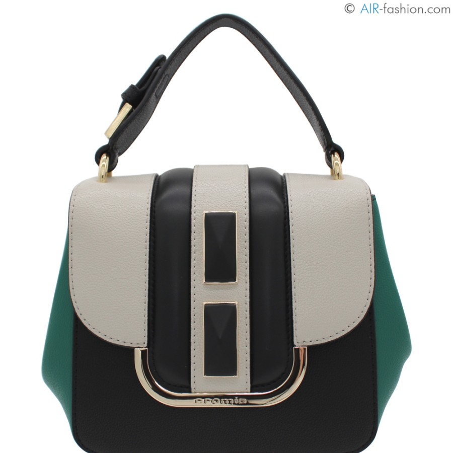 Sacs Pour Dames Cromie | Cromia Mini Satchel Sac A Main Pour Femme En Cuir Vert, Noir, Gris 1405565