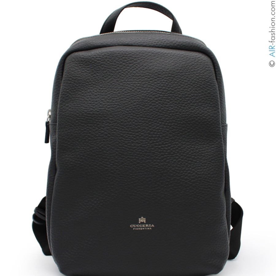 Sacs Pour Hommes Cuoieria Fiorentina | Cuoieria Fiorentina Sac A Dos En Cuir Noir Pour Homme, Fabrique En Italie B000005852009