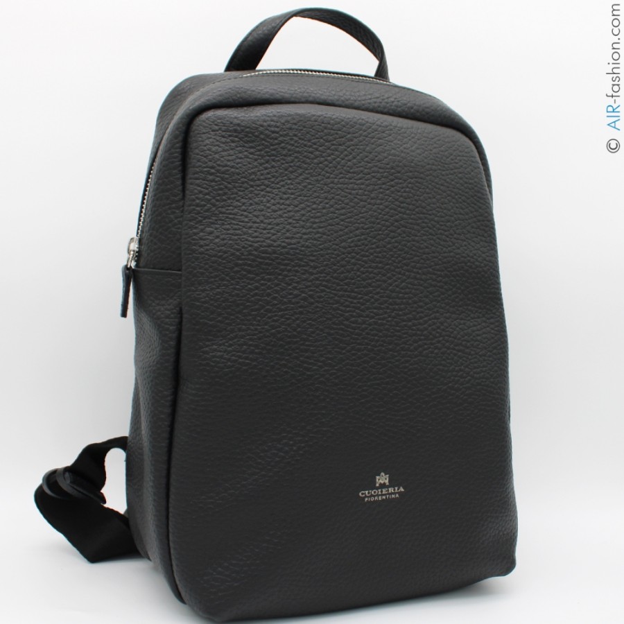 Sacs Pour Hommes Cuoieria Fiorentina | Cuoieria Fiorentina Sac A Dos En Cuir Noir Pour Homme, Fabrique En Italie B000005852009