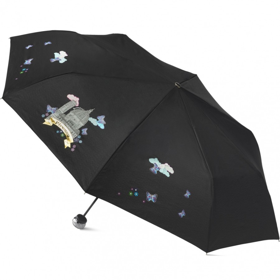 Accessoires Pour Dames Braccialini | Parapluie Noir Pour Femme Braccialini, Avec Theme Florence Fantasy Bc859-Florence