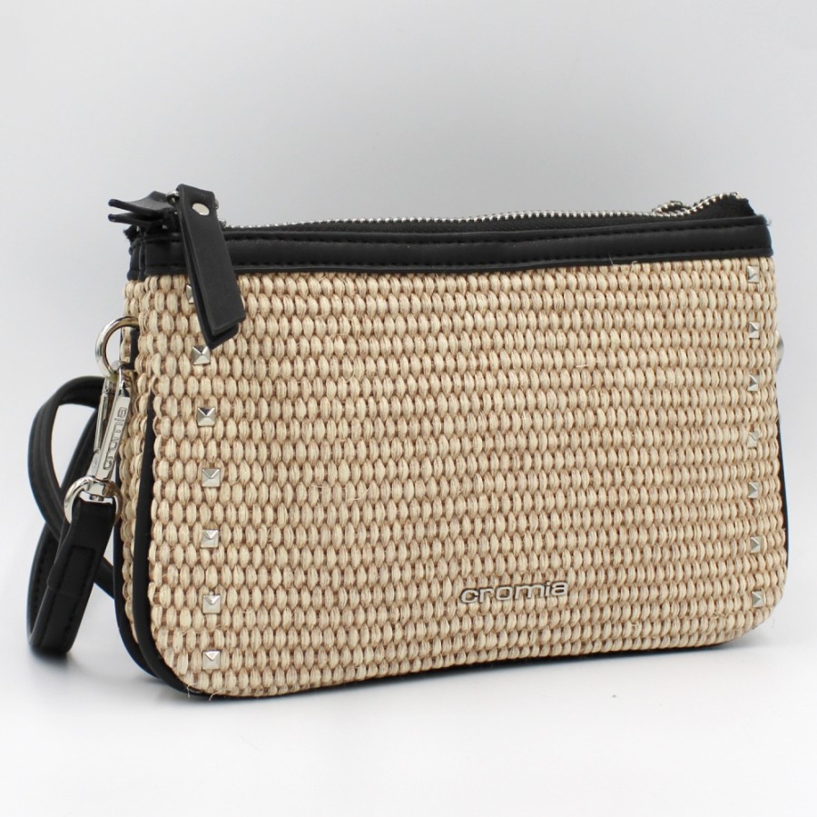 Sacs Pour Dames Cromie | Pochette En Paille Cromia Avec Clous, Avec Bandouliere Bandouliere 2600271