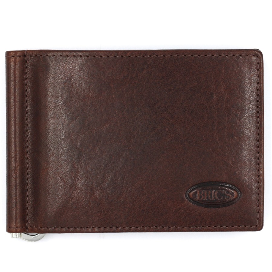 Accessoires Pour Hommes LES BRIC | Bric'S Portefeuille Pour Homme Avec Pince A Billets En Vrai Cuir Marron Bh109207.002