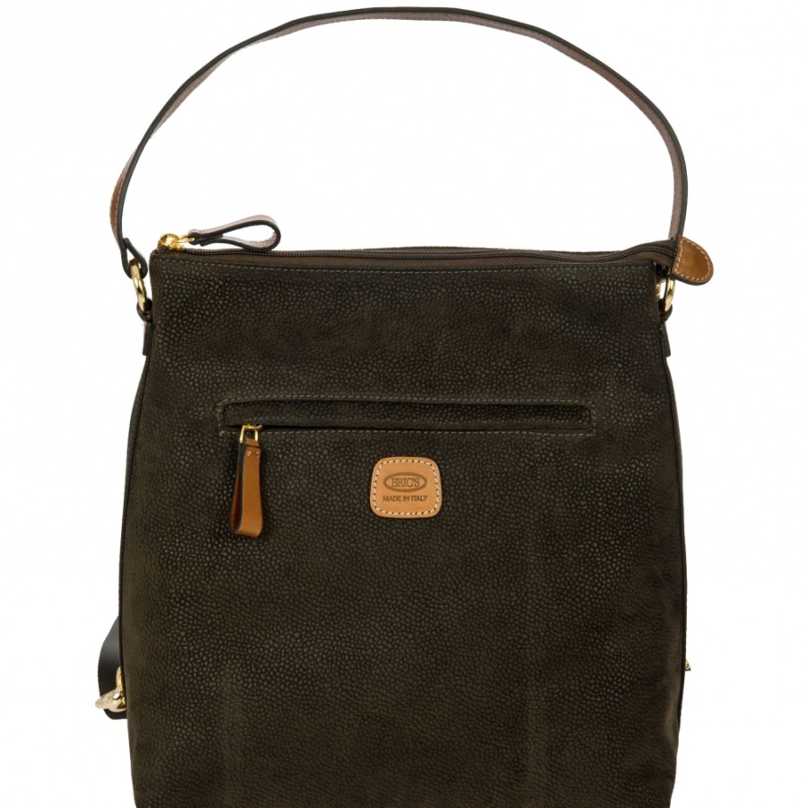 Sacs Pour Dames LES BRIC | Sac A Dos Bric'S Life Pour Femme, Couleur Olive, Fabrique En Italie Blf05807.378