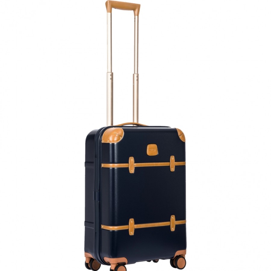 Bagages : Sacs De Voyage Et Valises LES BRIC | Bric'S Bellagio Valise Rigide A Roulettes Bleu Fonce A Roulettes, 4 Roues S Bbg28301.698