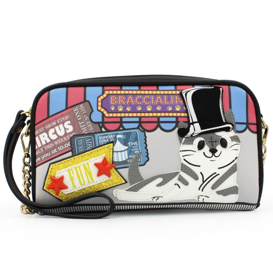 Sacs Pour Dames Braccialini | Pochette Braccialini Avec Application De Chats Mignons, Theme Cirque B14432