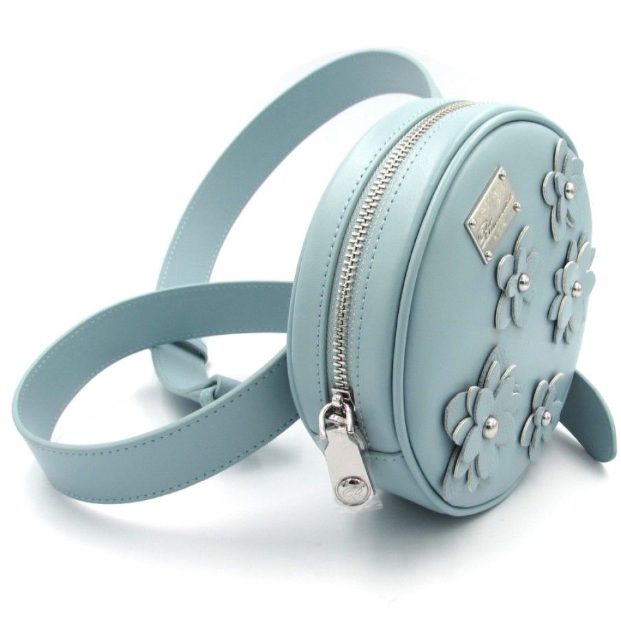 Sacs Pour Dames Blumarine | Blumarine Sac Banane En Cuir Bleu Clair Avec Bandouliere Amovible B91Pwb880052284